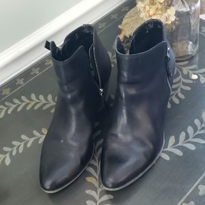 Frye black leather like boots